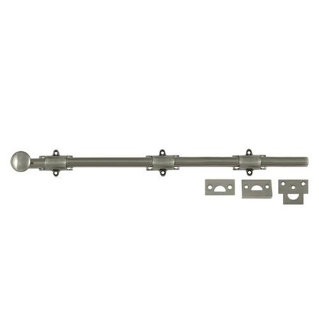 Dendesigns 18 in. Heavy Duty Surface Bolt, Antique Nickel - Solid DE2666994